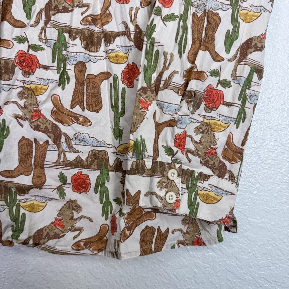 Show Me Your Mumu Top Womens Large Rodeo Escape Early Riser Cowboy Western Shirt - Picture 6 of 10